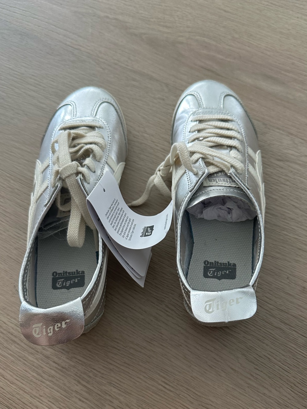 Onitsuka Tiger by Asics Women’s Metallic Silver Sneaker NWT